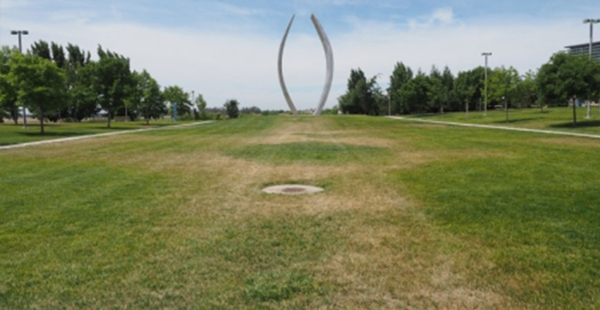 uc merced quad dry grass